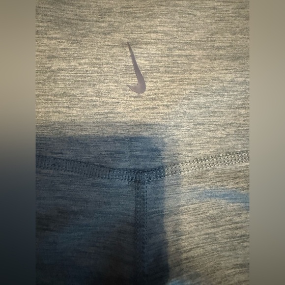 Nike Dri-FIT Heathered Gray/blue High-Waisted Ruched Leg Leggings Women’s Small - Picture 6 of 6